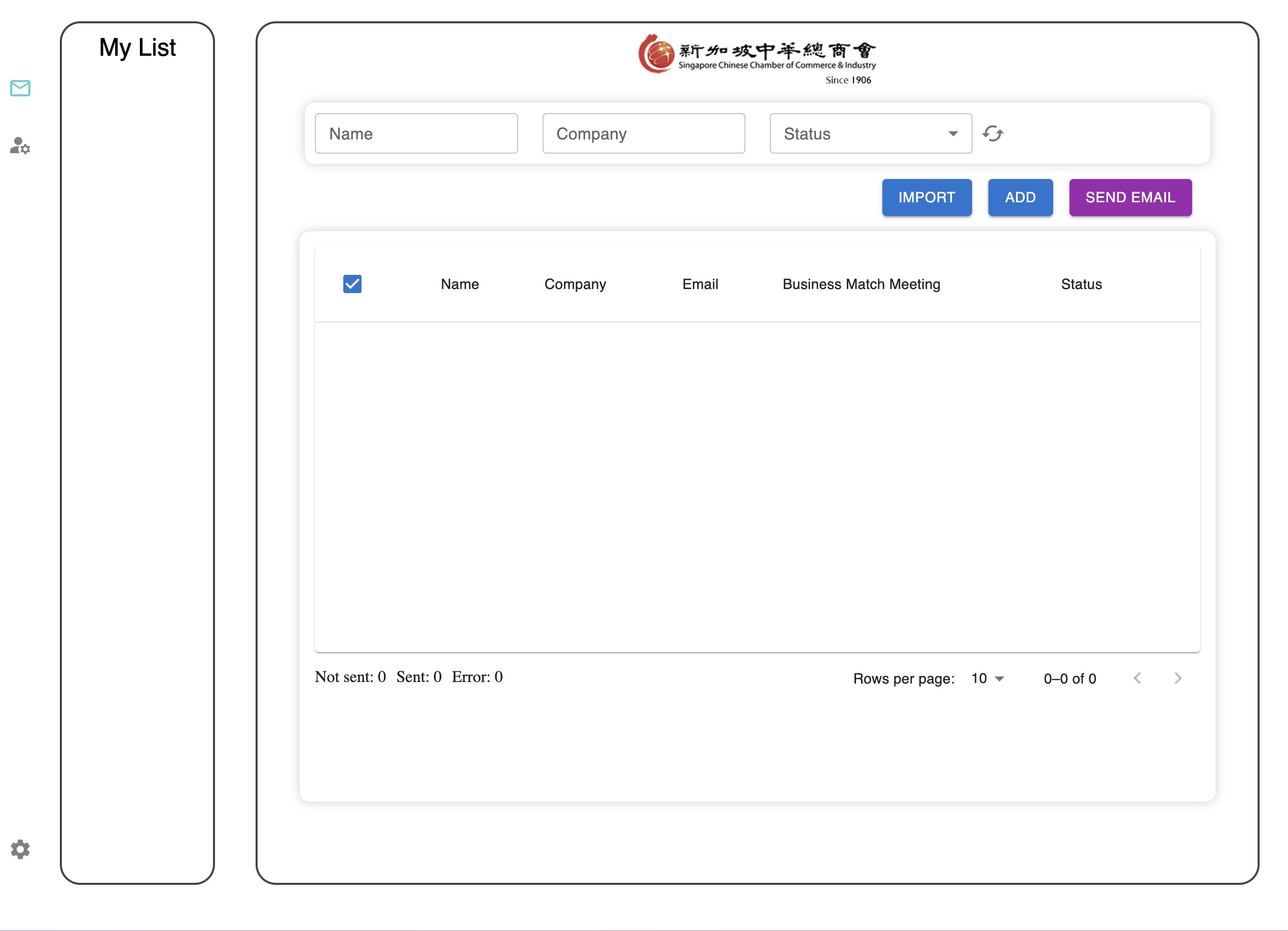 SCCCI check in system